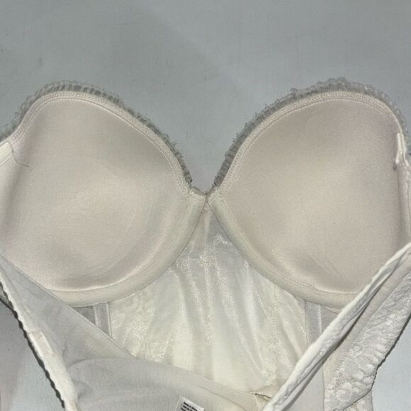 Maidenform White Lace Strapless Push Up Bustier New with Tags Size 36 C - Picture 9 of 10